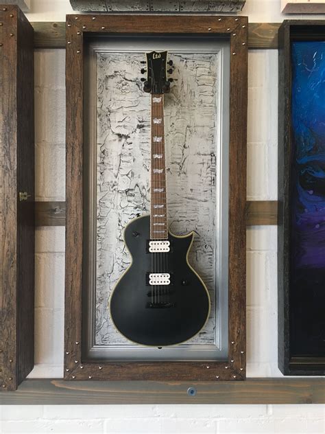 electric guitar shadow box|guitar shadow box display case.